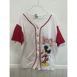 Rare Vintage Walt Disney Mickey Unlimited Baseball Jersey Classic Style- Size 1X